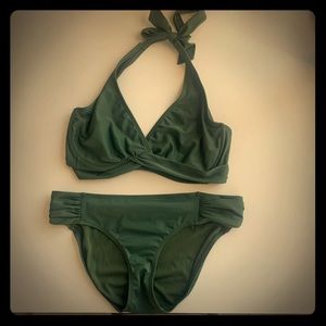 Athleta Olive Green 2 peice